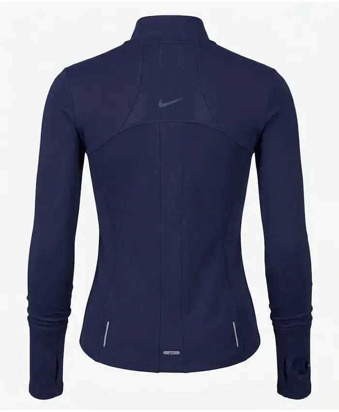 shop Nike One Fitted Women’s Blue Full-Zip Jacket