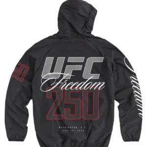 shop UFC Freedom 250 Full-Zip Black Windbreaker Jacket