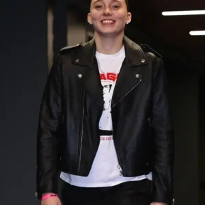 shop now Dallas Wings v Seattle Storm Paige Bueckers Leather Jacket