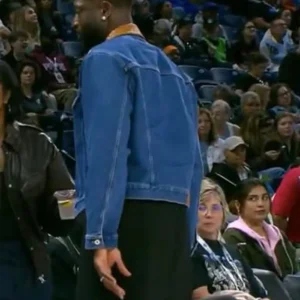 shop now Dwyane Wade WNBA Blue Denim Jacket