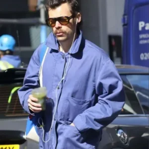 shop now Harry Styles London 2026 Blue Cotton Jacket