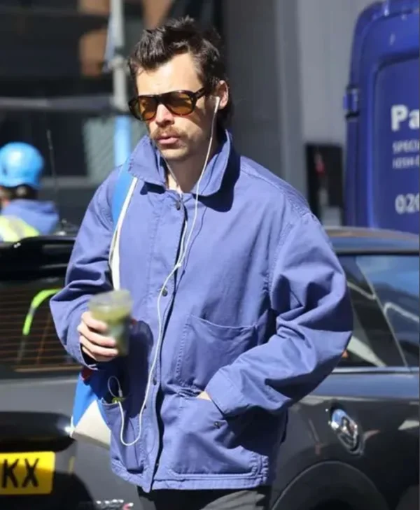 shop now Harry Styles London 2026 Blue Cotton Jacket