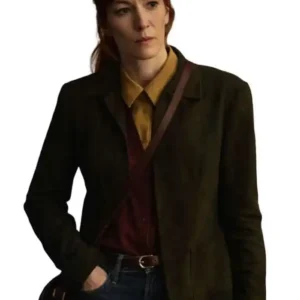 shop now I Will Find You S01 Britt Lower Brown Suede Jacket