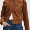 shop now It’s Not Like That Cassidy Paul Brown Suede Jacket