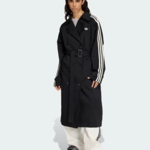 shop now Jude Bellingham Adidas Black Twill Trench Coat