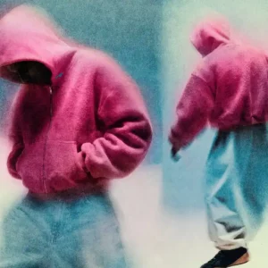 shop now Justin Bieber x SKYLRK Pink Hooded Jacket