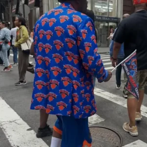 shop now Men’s New York Knicks Blue Blazer