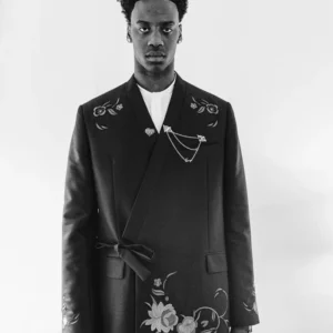 shop now NBA Draft 2026 AJ Dybantsa Black Floral-Embroidered Suit