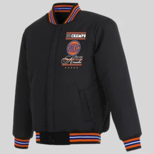 shop now New York Knicks 2026 NBA Finals Champions Reversible Wool Jacket