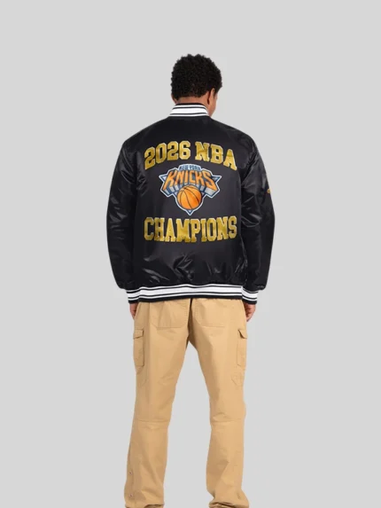 shop now New York Knicks NBA Champions Embroidered Jacket