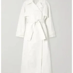 shop now Office Romance 2026 Jennifer Lopez White Trench Coat