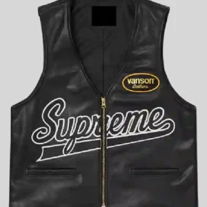 shop now Supreme x Vanson Spider Web Leathers Vest