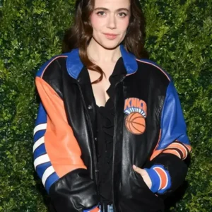 shop now Tribeca Festival Molly Gordon Knicks Jacket