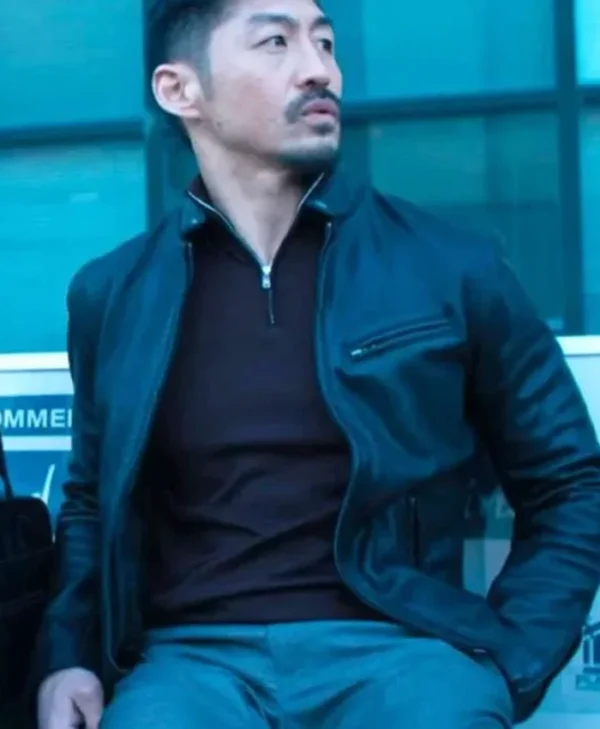 2024 rugged black leather jacket
