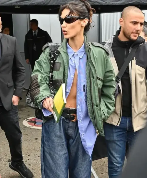 2026 Balenciaga Show Green Bomber Jacket