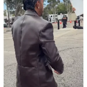 2026 Ludacris Leather Brown Blazer for Sale