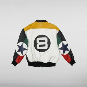 8 Ball Blocked Leather Jacket
