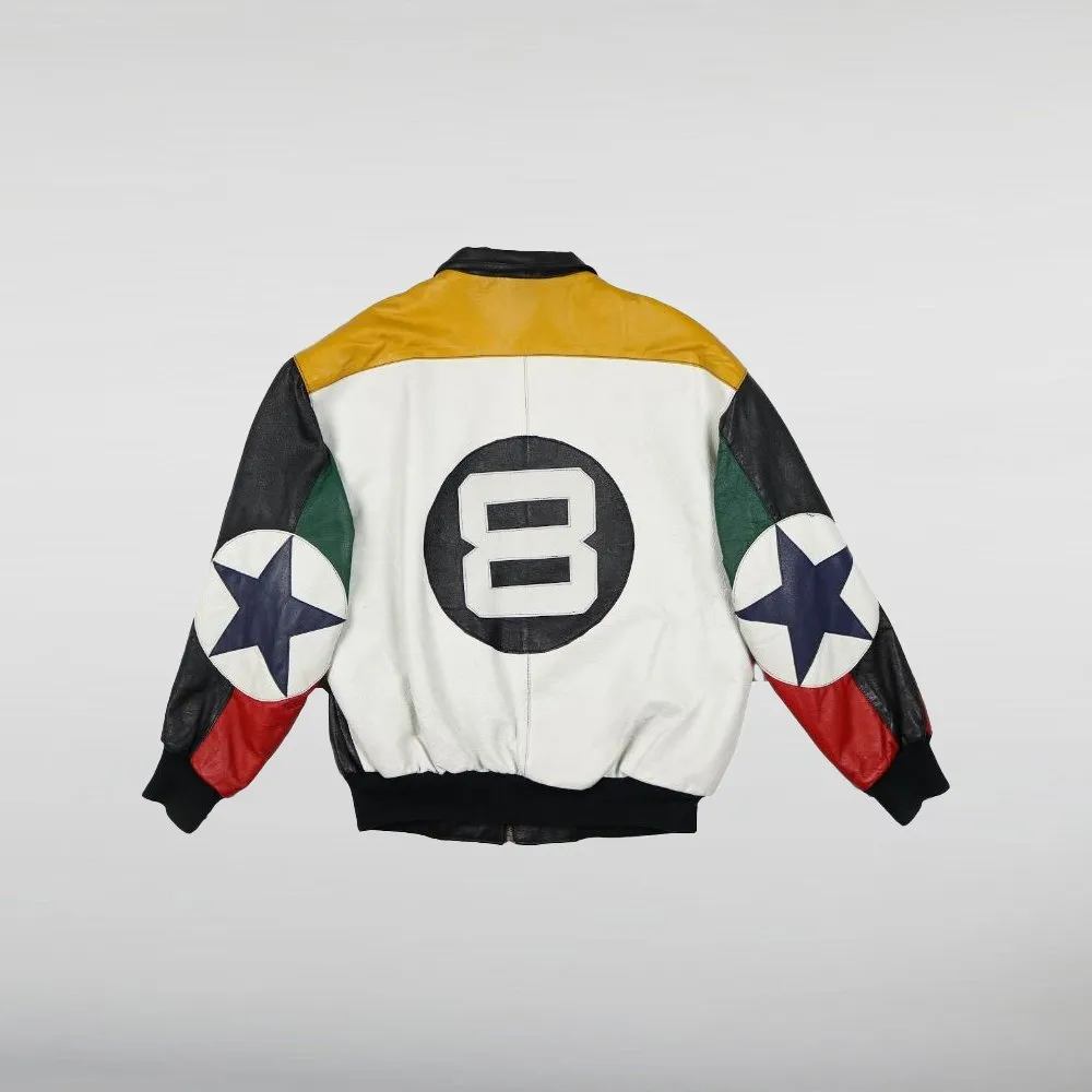 8 Ball Blocked Leather Jacket