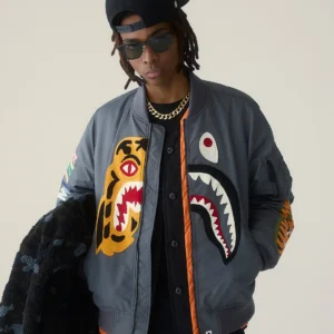 A Bathing APE BAPE Shark MA-1 jacket