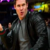 Adam Devine Black Leather Jacket