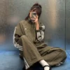 Adidas Check Denim Track Jacket & Pants