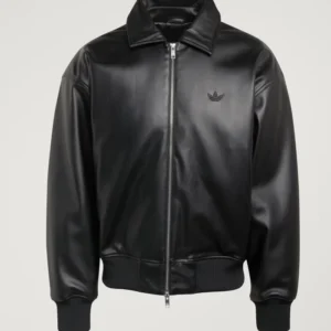 Adidas Premium Essentials Leather Bomber Jacket