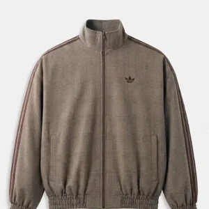 Adidas x ASOS Brown Plaid Track Jacket