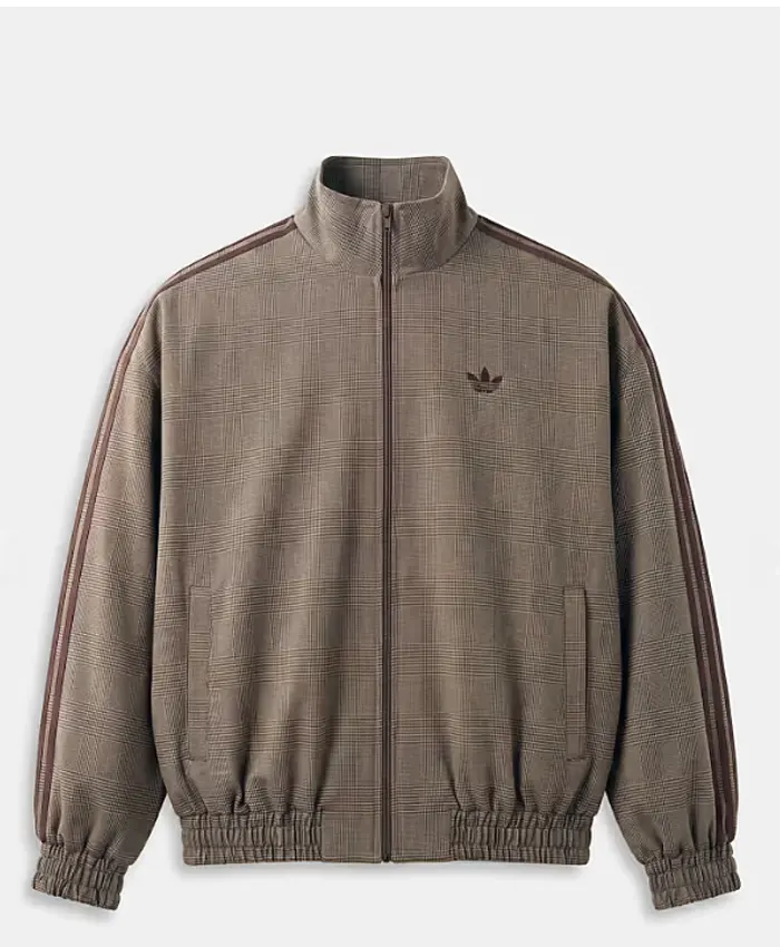 Adidas x ASOS Brown Plaid Track Jacket