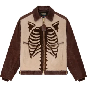 Aime Leon Dore Vanson Brown Pony Hair Bones Jacket