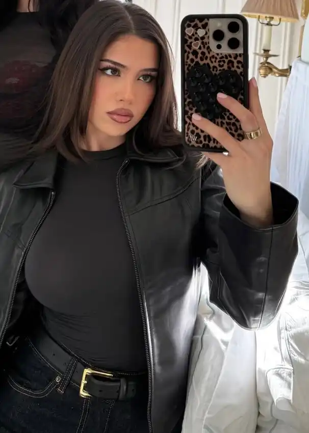 Amanda Diaz Black Leather Jacket Shop Now