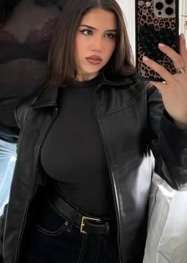 Amanda Diaz Black Leather Jacket