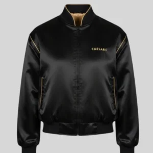 Anya Taylor-Joy Black Bomber Jacket