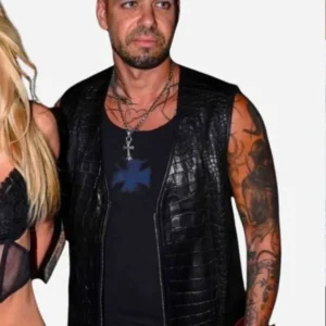 Anyma Paris Fashion Week 2026 Black Leather Vest