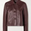 Arma Women’s Burgundy Leather Jacket