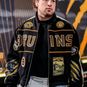 Boston Bruins Charlie McAvoy Bomber Jacket