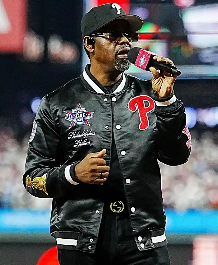 Boyz II Men MLB All-Star Game 2026 Black Satin Jacket