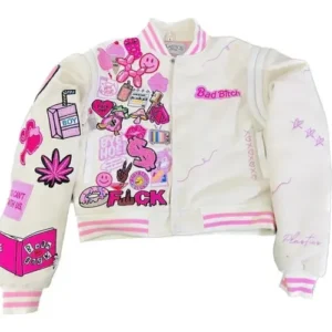 Burn Book White Plastics Mean Girls Varsity Jacket