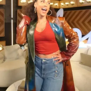 Buy American Idol S24 Alicia Keys Leather Coat