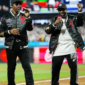 Buy Boyz II Men MLB All-Star Game 2026 Black Satin Jacket