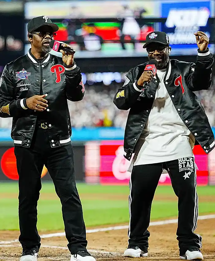 Buy Boyz II Men MLB All-Star Game 2026 Black Satin Jacket