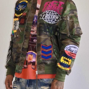 Buy First Row ACT TODAY MULTI PATCHES MA-1 JACKET