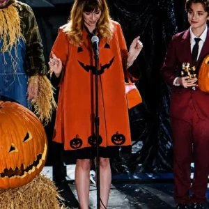 Buy Halloween Nia Vardalos Pumpkin Orange Coat