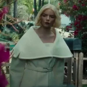 Buy Lucky S01 Anya Taylor-Joy White Belted Coat