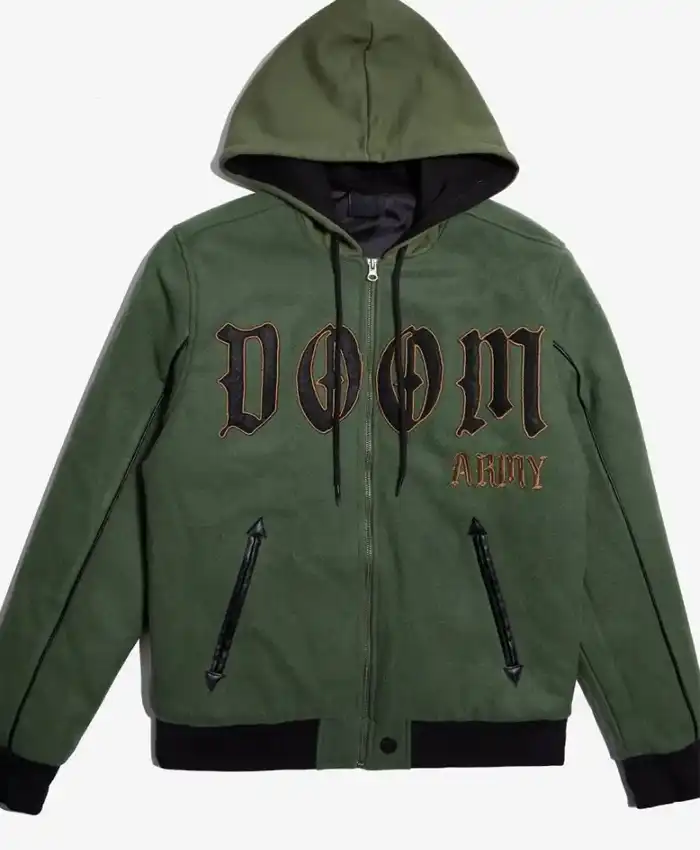 Buy Marvel Doctor Doom Army Hooded Varsity Jacket