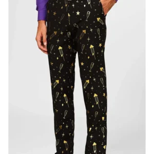 Buy Mens Black Fancy Fireworks 2 Piece Suits