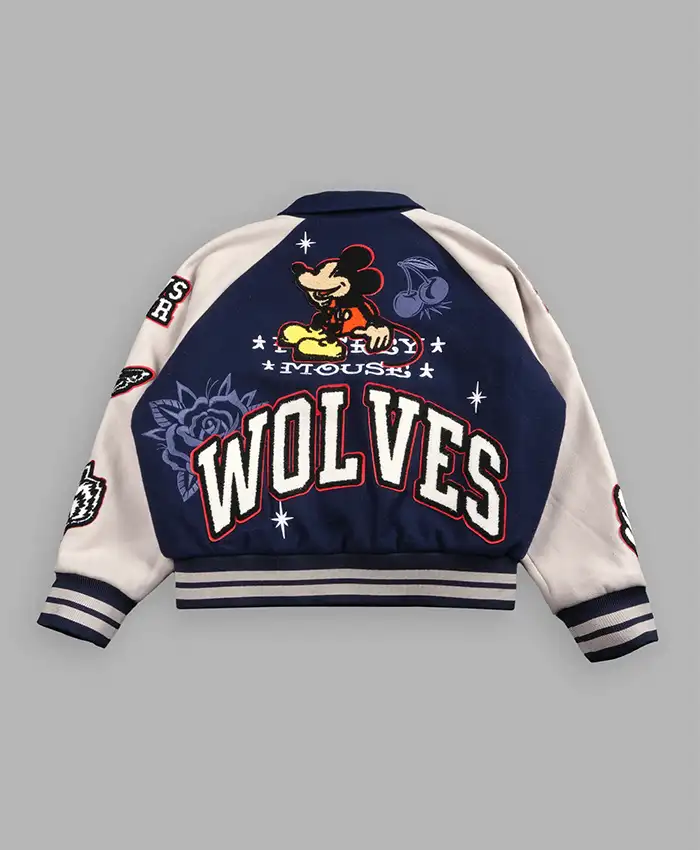 Buy Mickey Mouse Wolves Club Navy Letterman Jacket