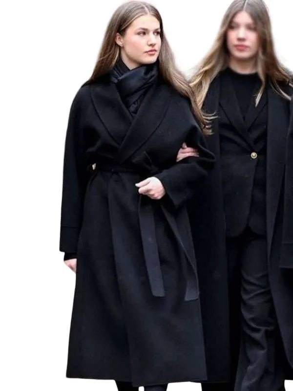 Buy Princess Leonor 2026 Black Wool Coat