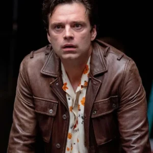 Buy Sebastian Stan A Different Man Brown Leather Jacket