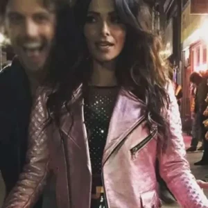Buy Sex Life Billie Connelly Pink Leather Jacket