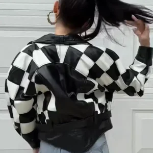Buy Sinners Hailee Steinfeld Black and White Checkered Jacket